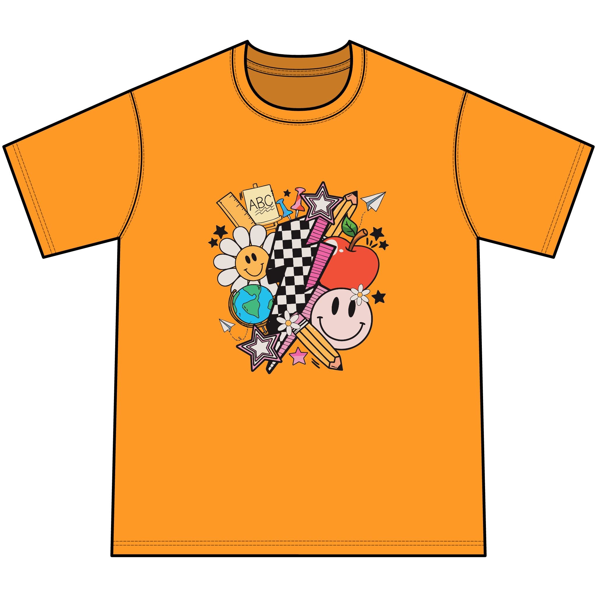 Retro Happy Faces & Checkerboard