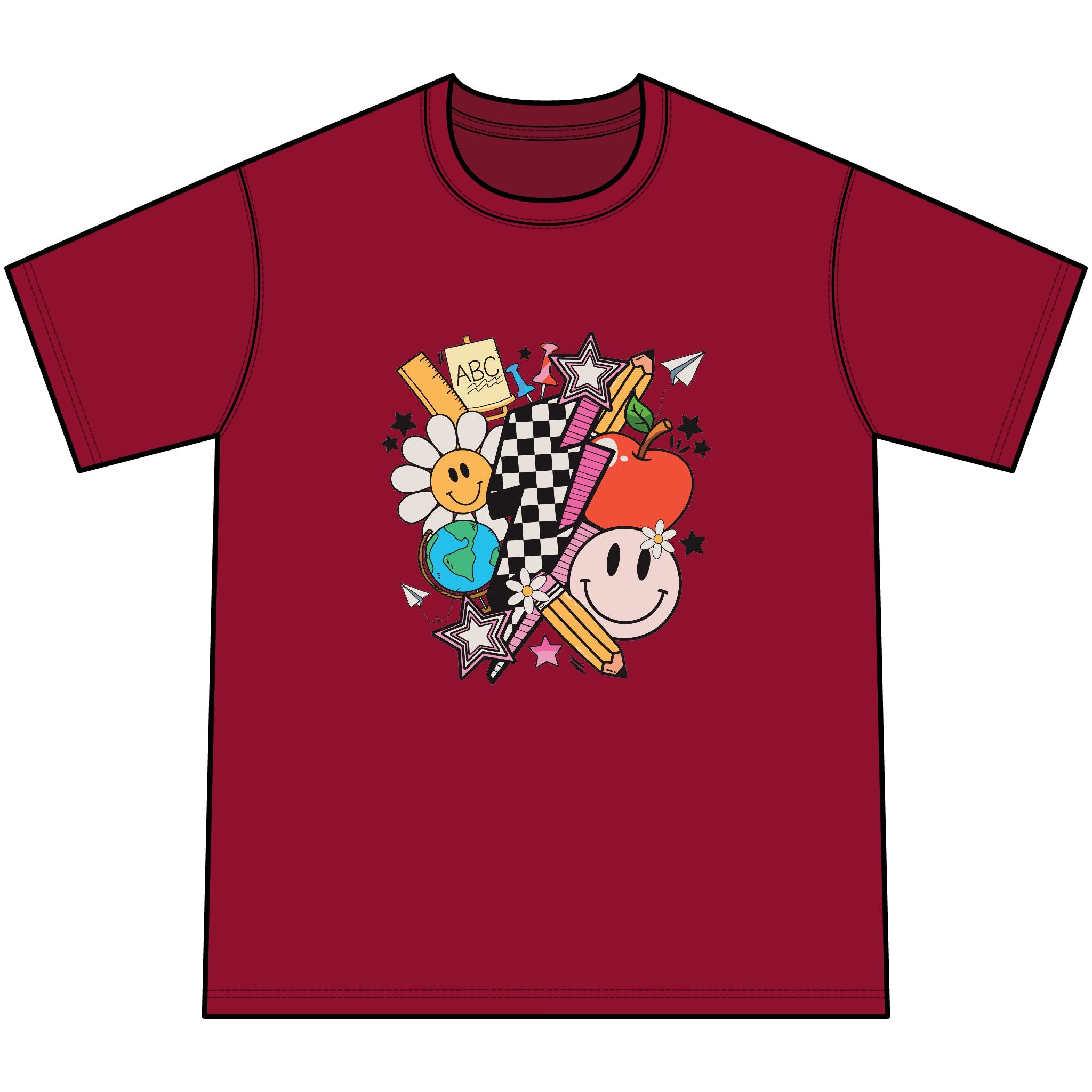 Retro Happy Faces & Checkerboard