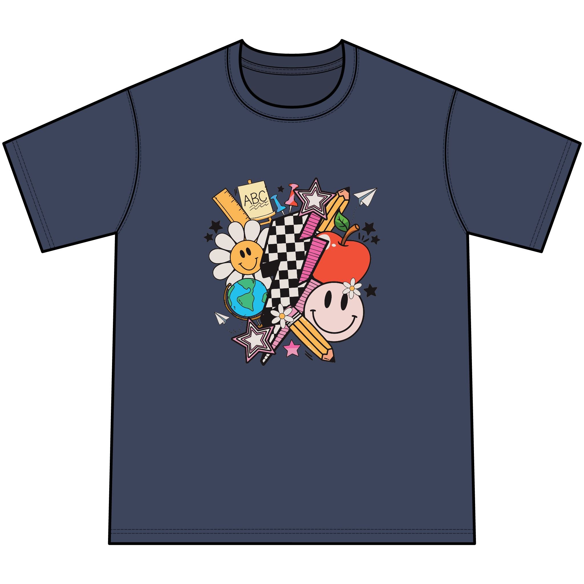 Retro Happy Faces & Checkerboard