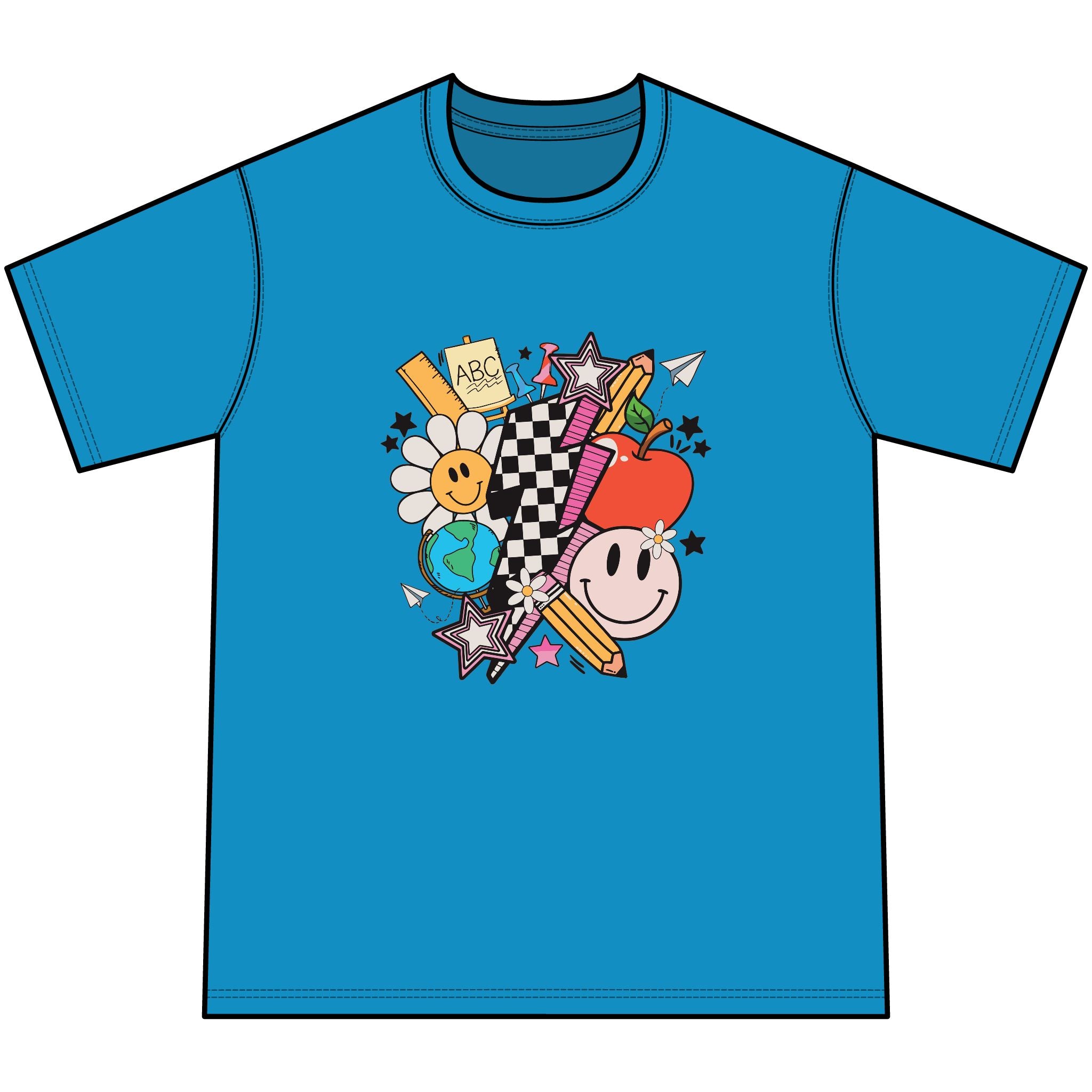 Retro Happy Faces & Checkerboard