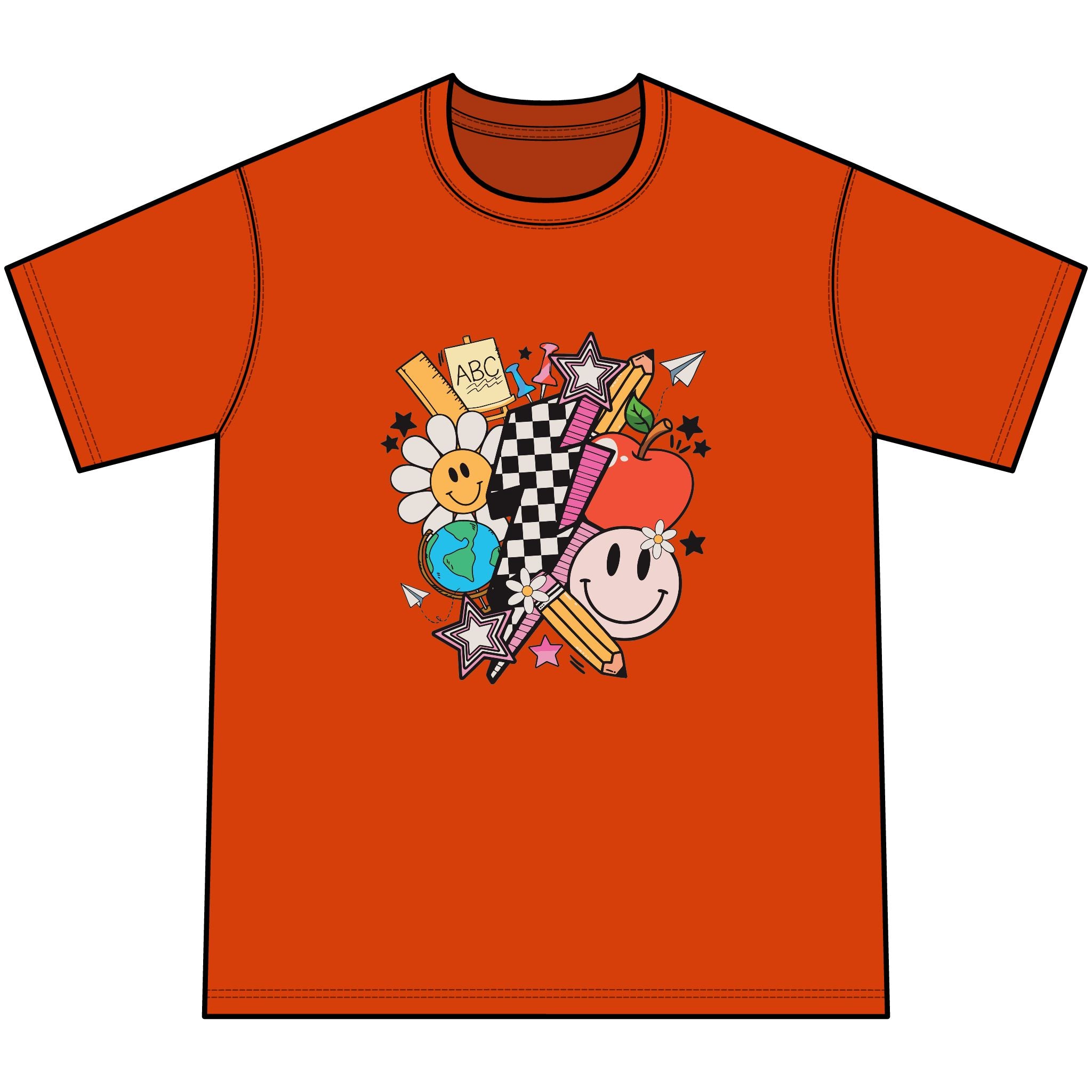 Retro Happy Faces & Checkerboard