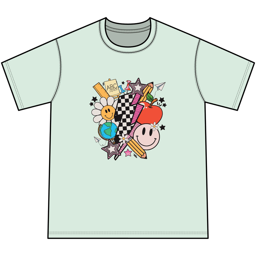 Retro Happy Faces & Checkerboard