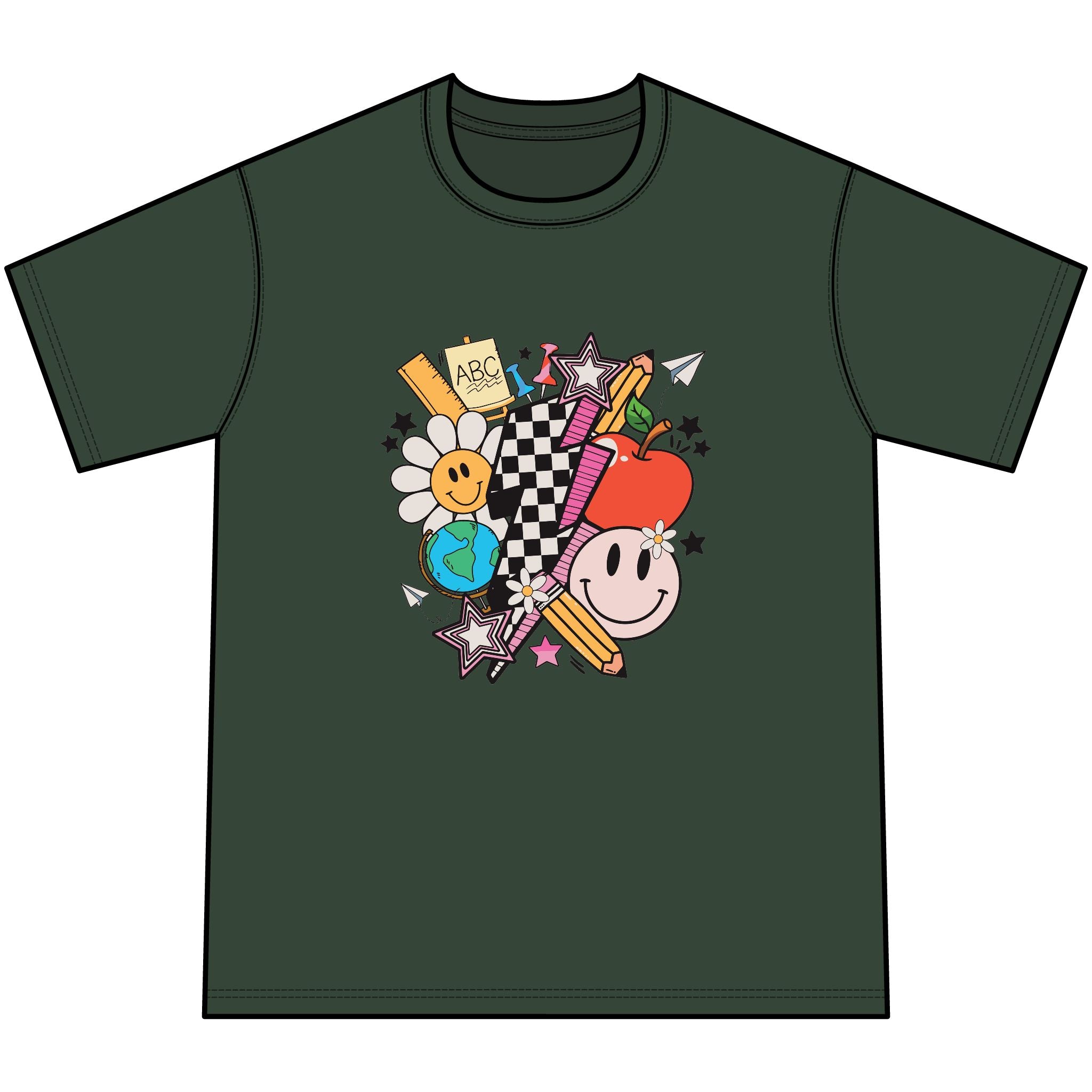 Retro Happy Faces & Checkerboard