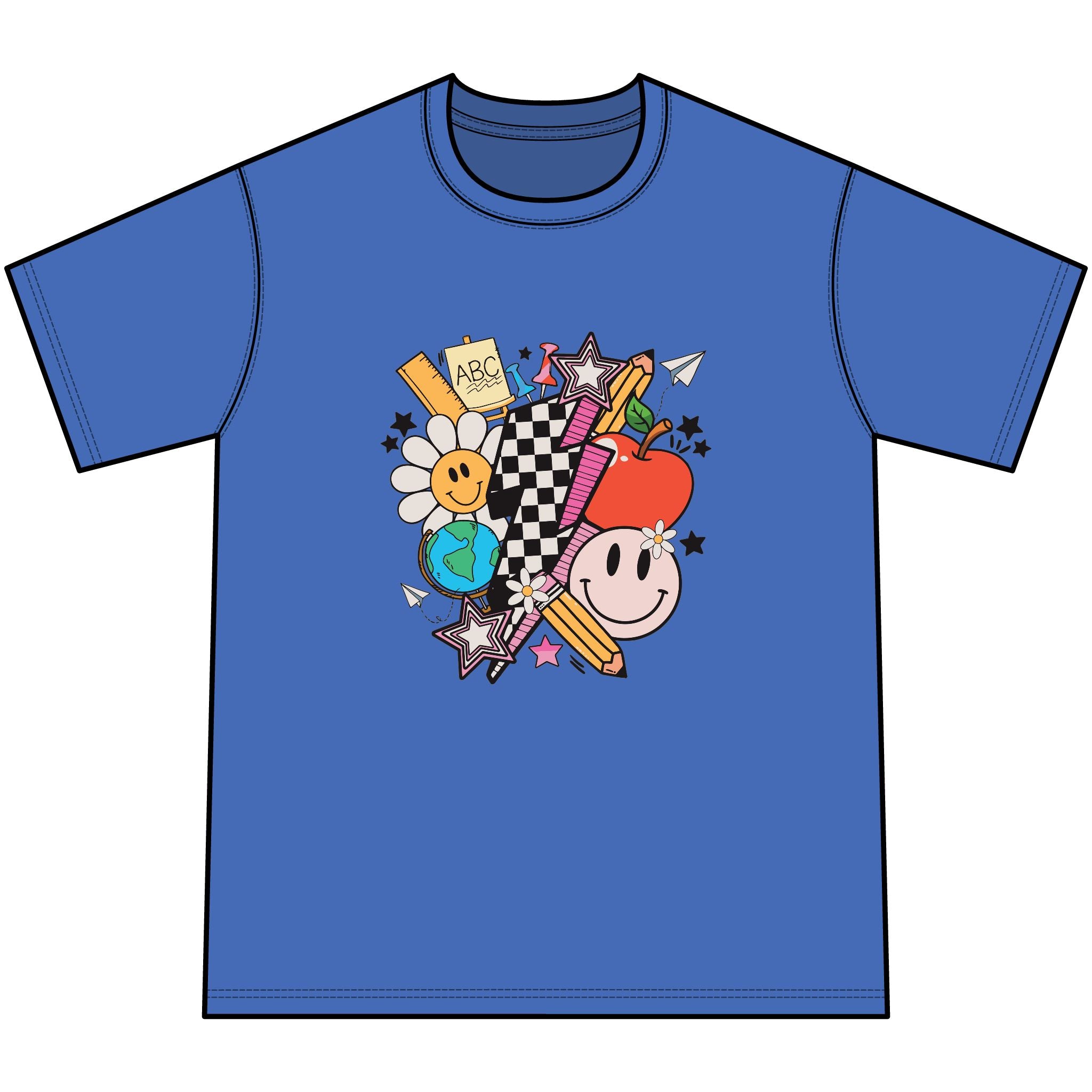 Retro Happy Faces & Checkerboard