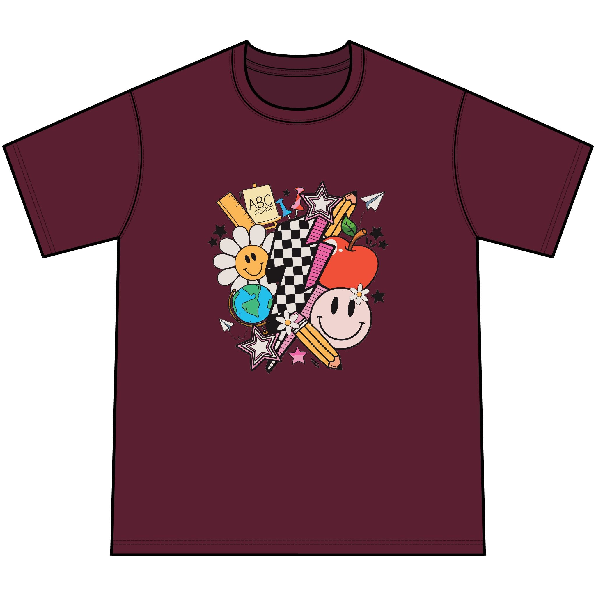 Retro Happy Faces & Checkerboard