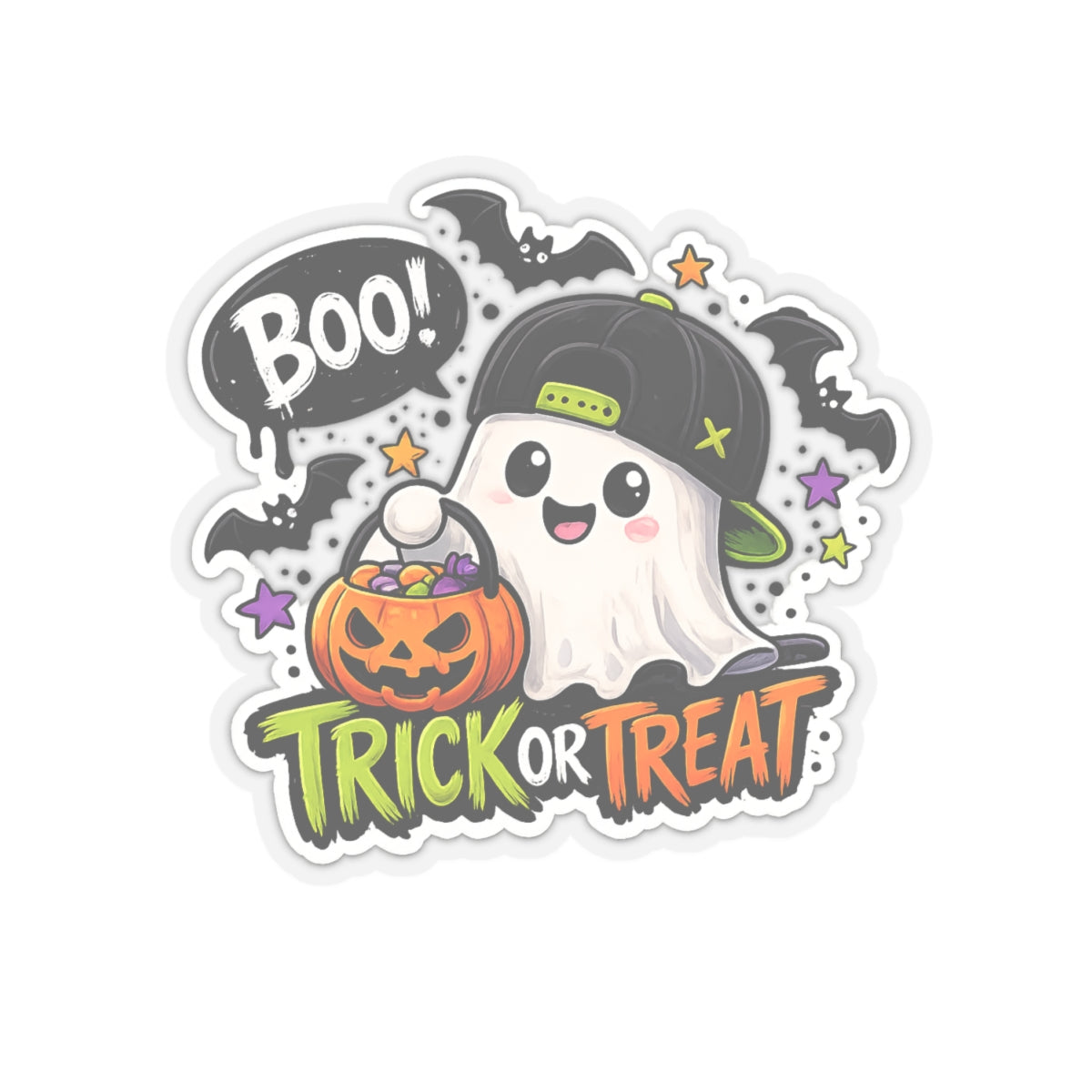 "Trick or Treat" Sticker