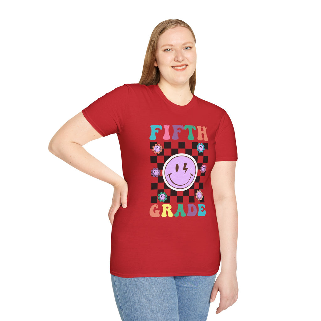 Fifth Grade Retro Smiley- Adult size