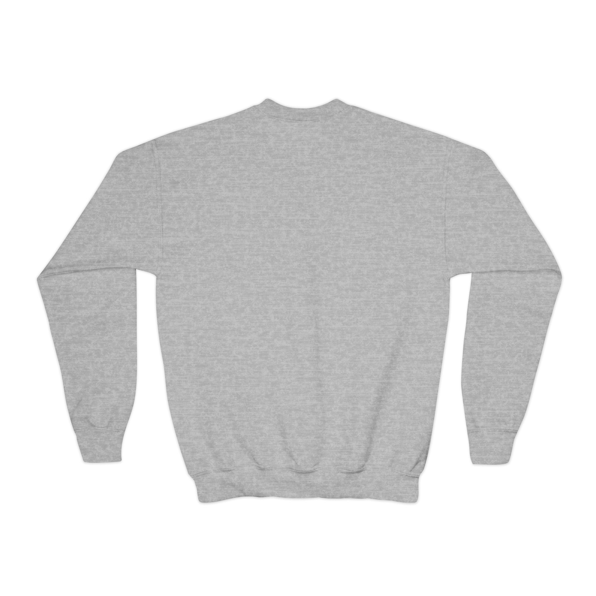 Youth Crewneck Sweatshirt — "Bruh We Back" Retro Smiley Graphic