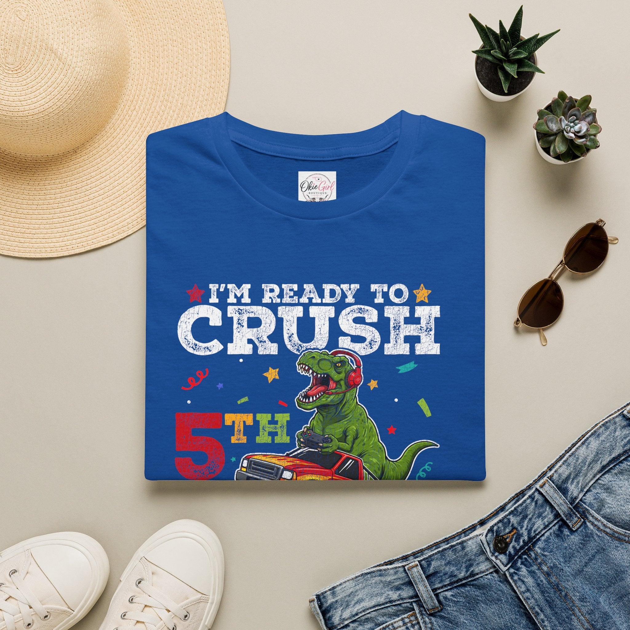 5th Grade T-Shirt – "I'm Ready to Crush 5th Grade" -Adult