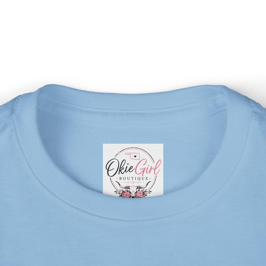 Love Cow Toddler Long Sleeve Tee — Cute Farm Animal Heart Design
