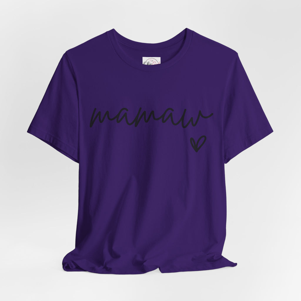 Mamaw Script Heart T-Shirt