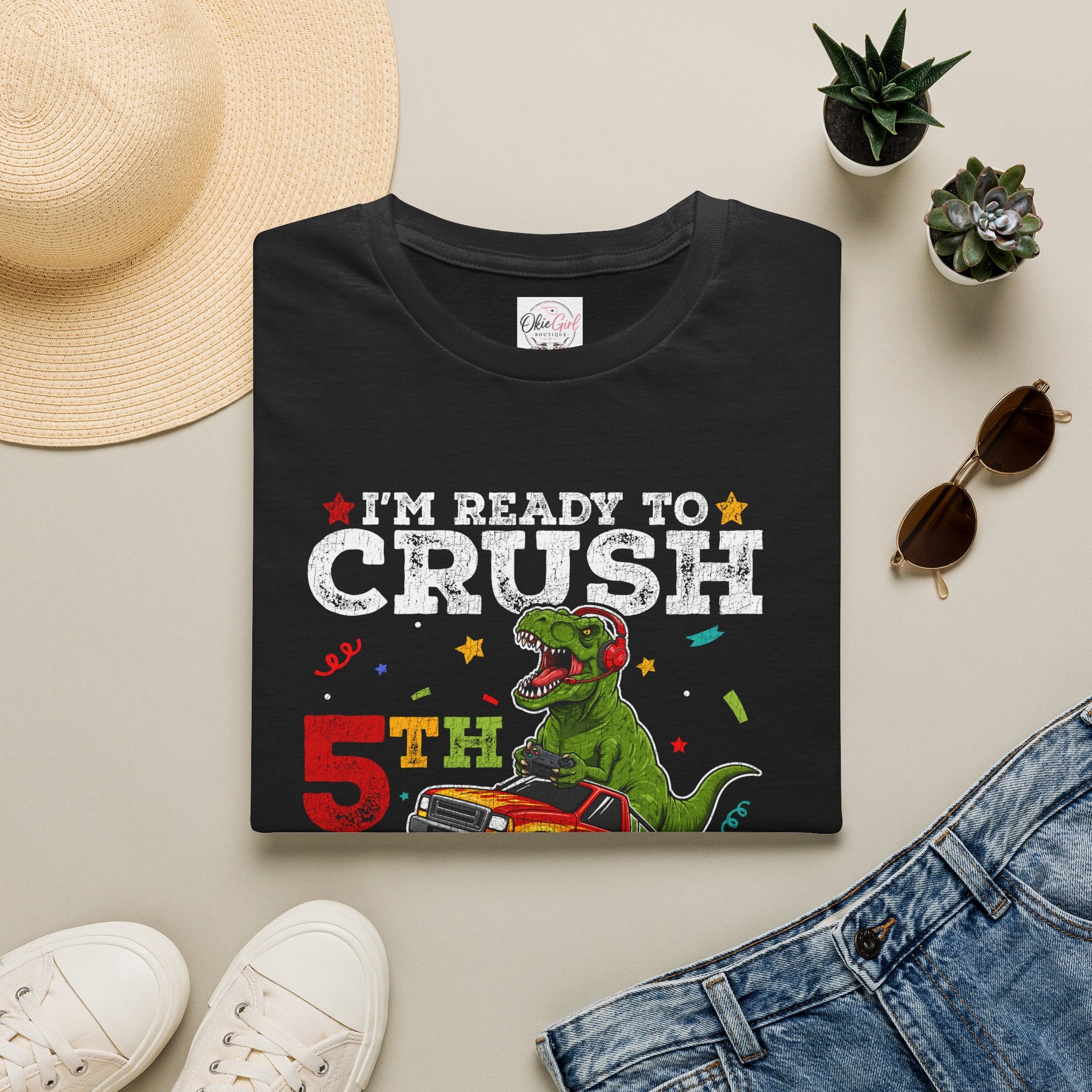 5th Grade T-Shirt – "I'm Ready to Crush 5th Grade" -Adult