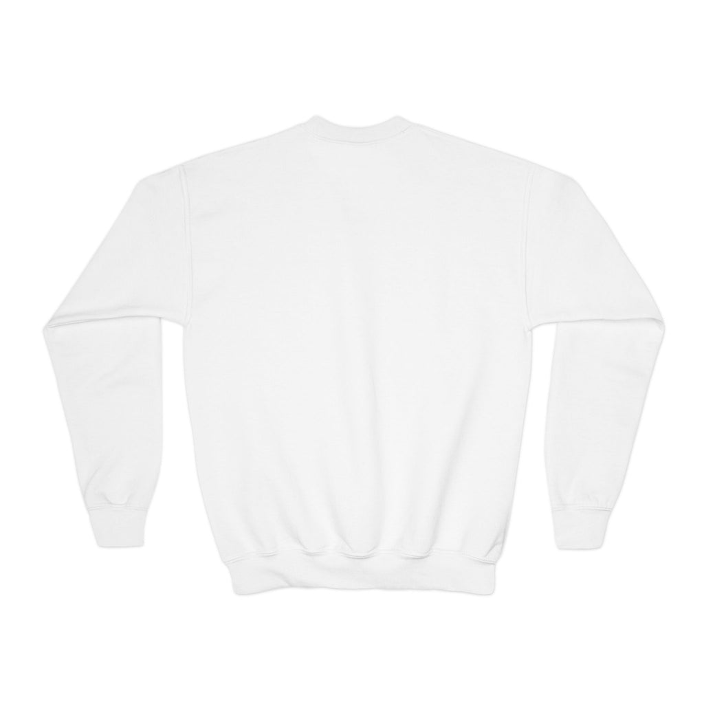 Youth Crewneck Sweatshirt — "Bruh We Back" Retro Smiley Graphic