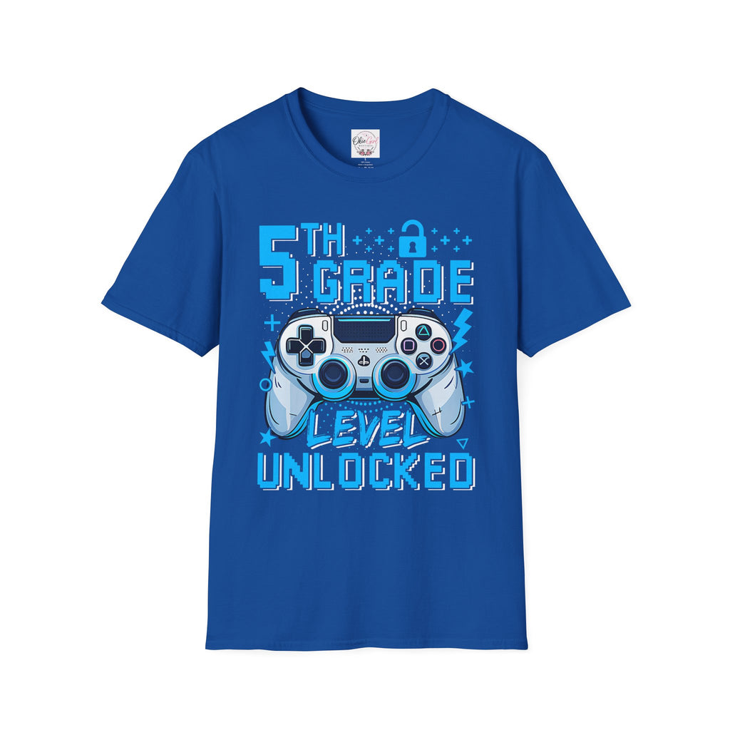 5th Grade Level Unlocked T-Shirt — Adult size