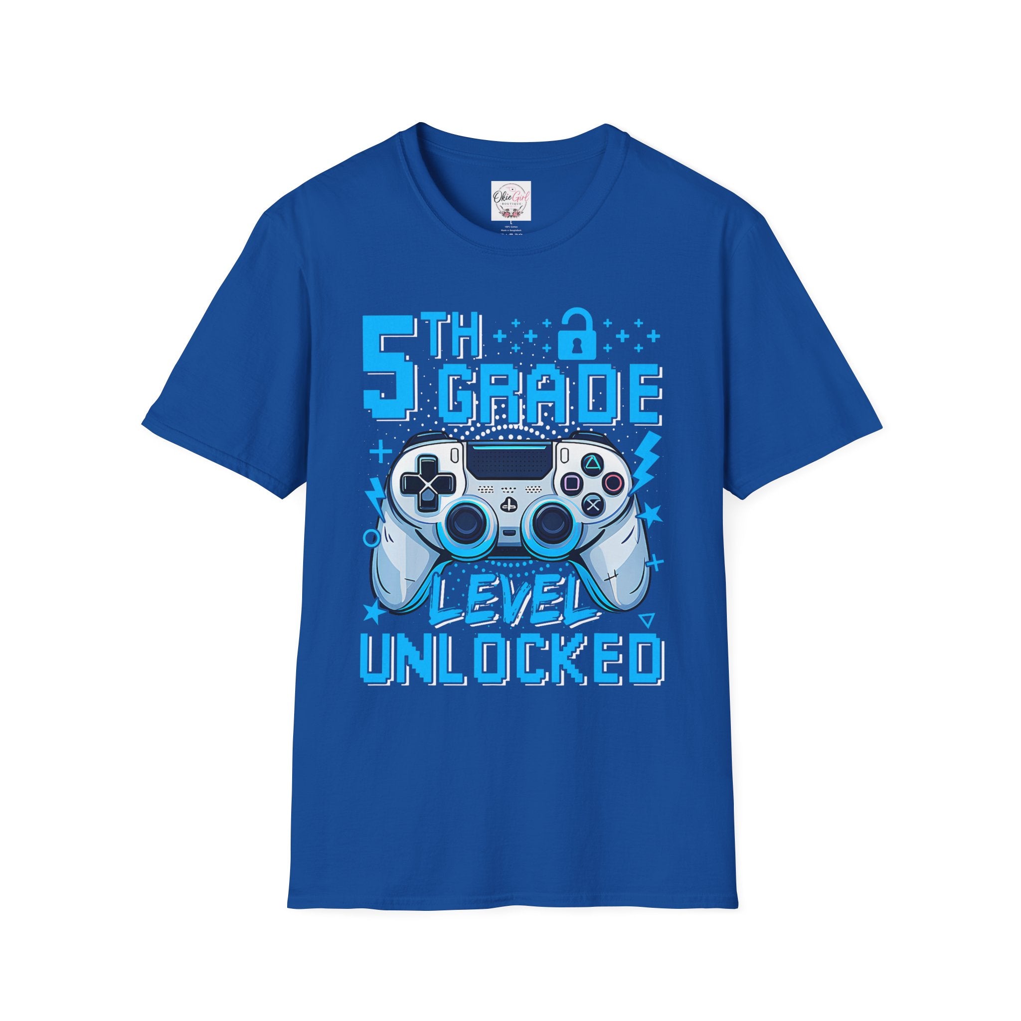5th Grade Level Unlocked T-Shirt — Adult size