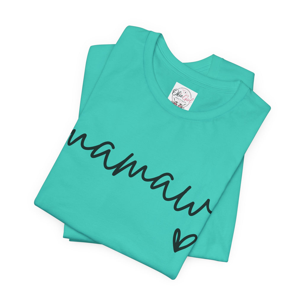 Mamaw Script Heart T-Shirt