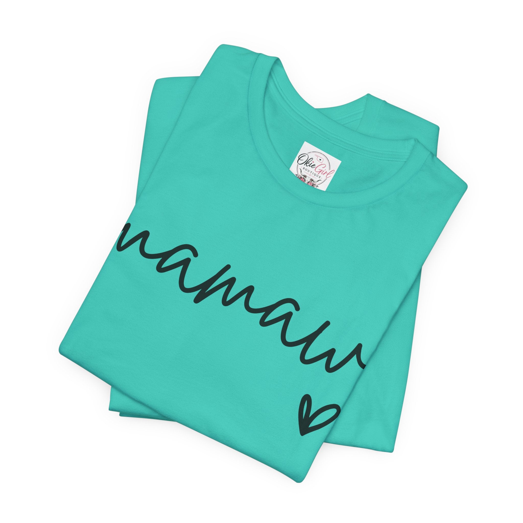 Mamaw Script Heart T-Shirt