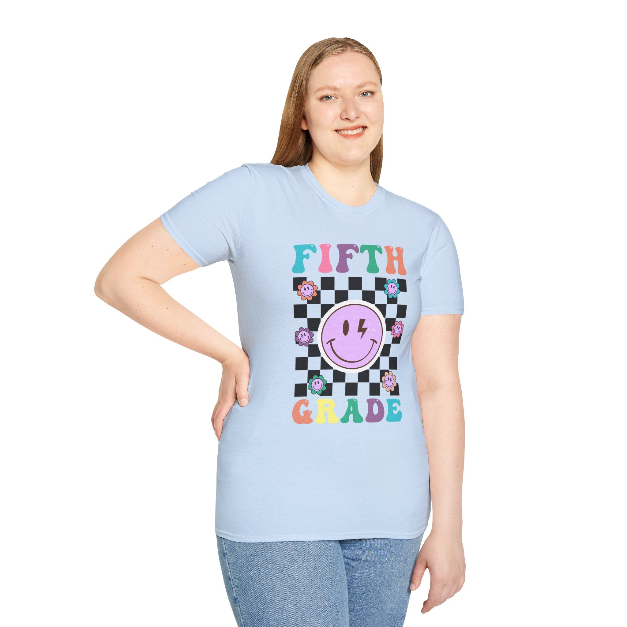 Fifth Grade Retro Smiley- Adult size