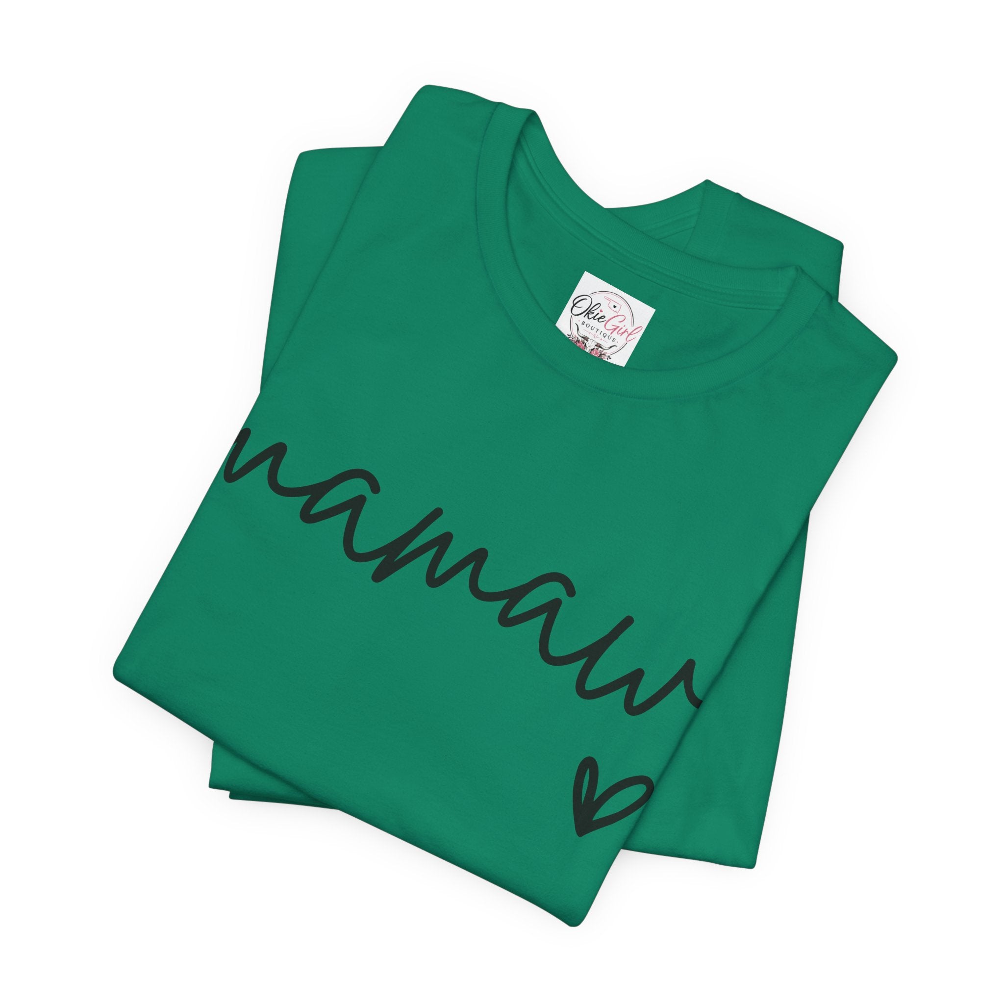 Mamaw Script Heart T-Shirt