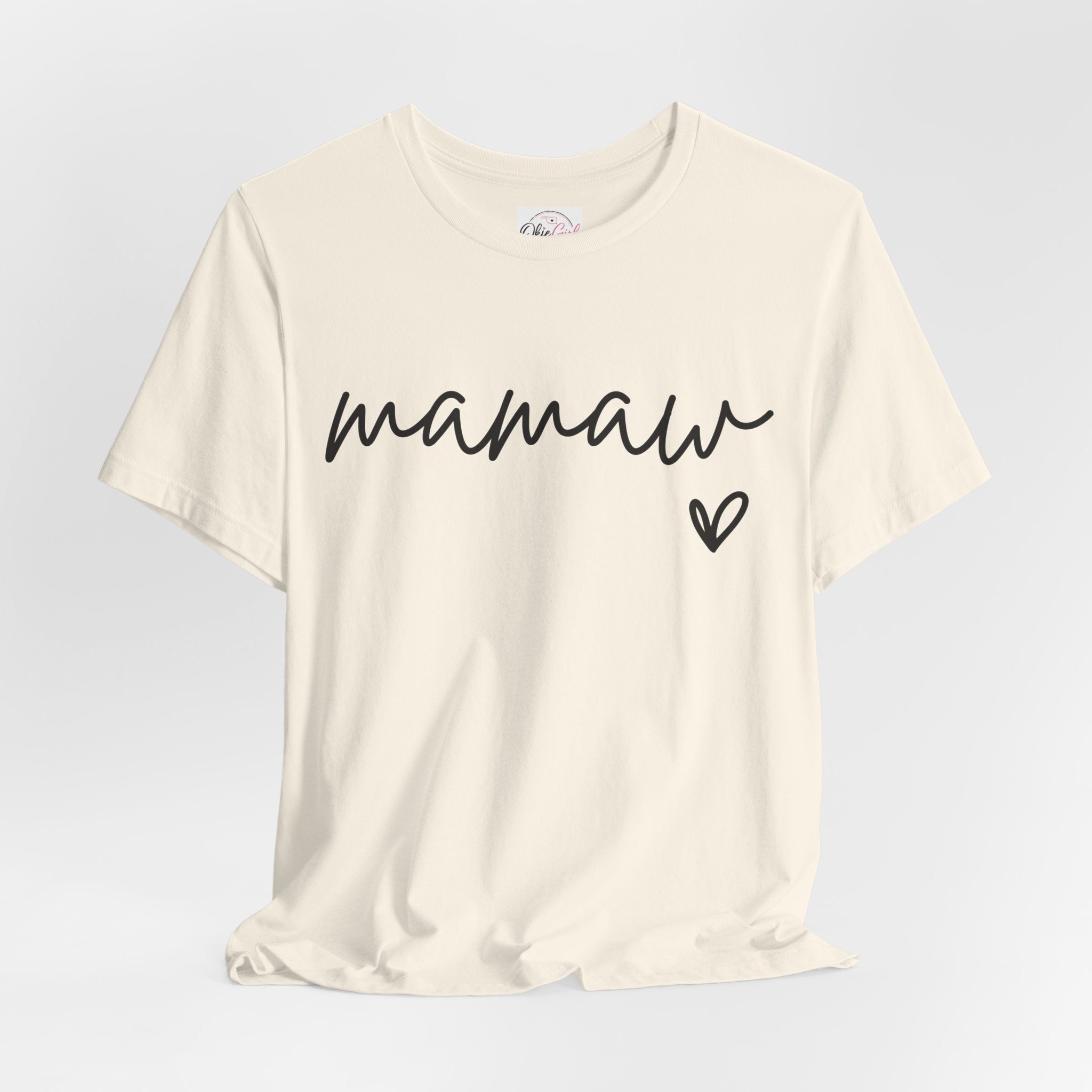Mamaw Script Heart T-Shirt