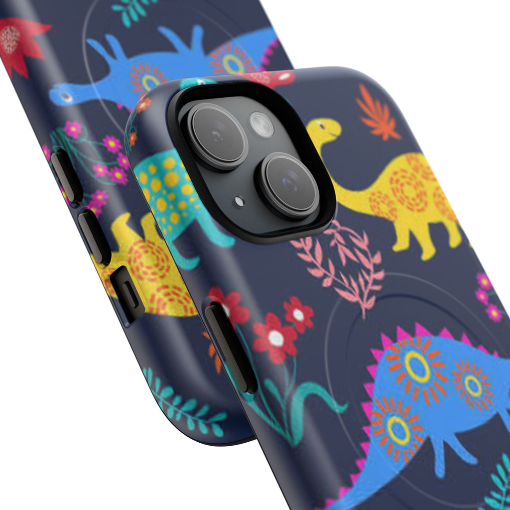 Dino Floral Tough Magnetic Phone Case