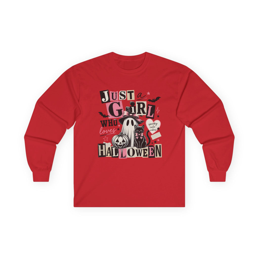 Just a Girl Who Loves Halloween Long Sleeve Tee