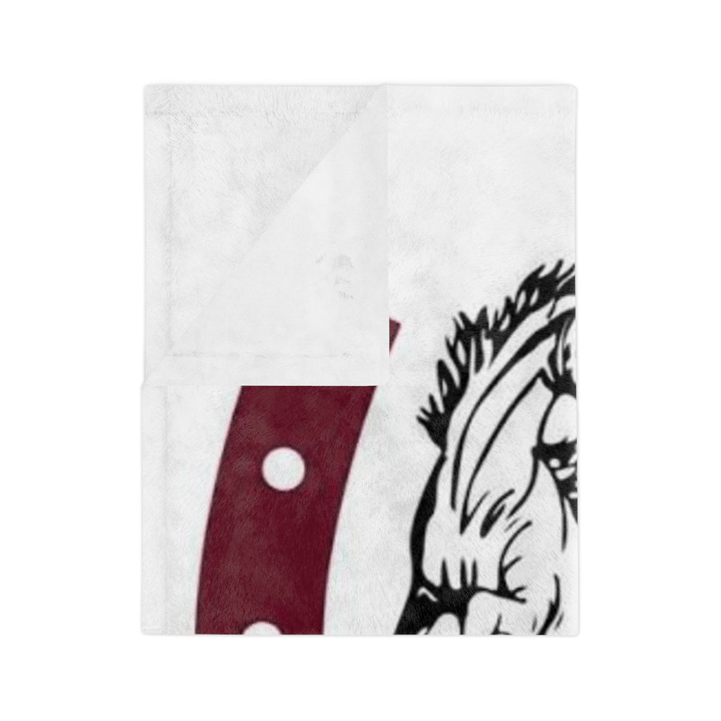 Horse & Horseshoe Velveteen Blanket – Monogram 'K' Equestrian Throw