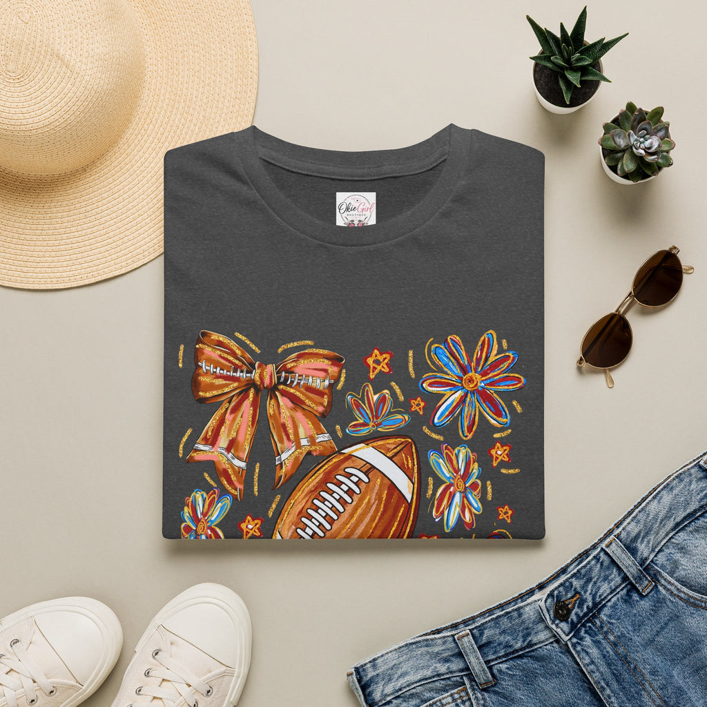 Football & Bow Graphic T-Shirt