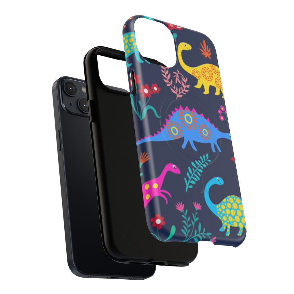 Dino Floral Tough Magnetic Phone Case