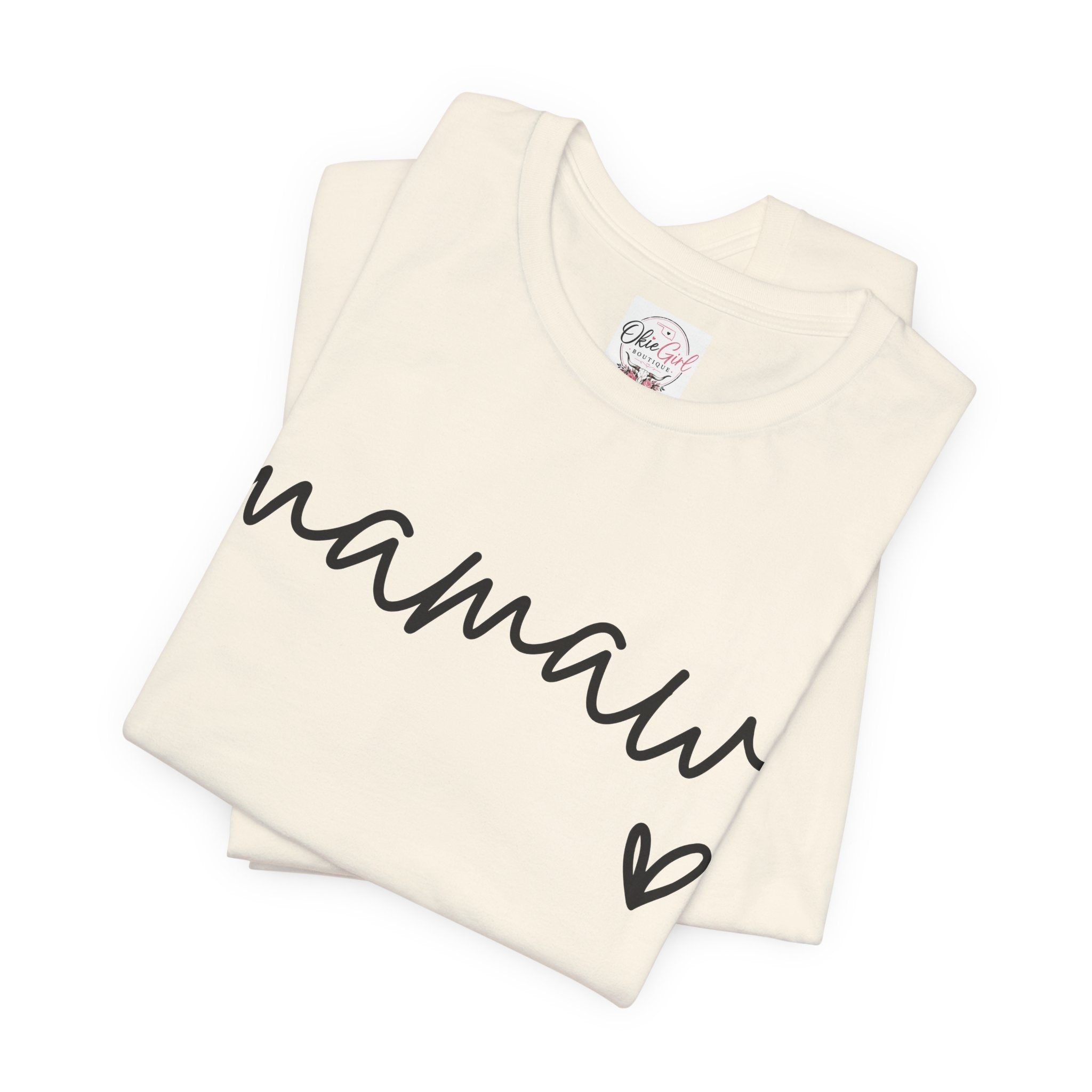 Mamaw Script Heart T-Shirt
