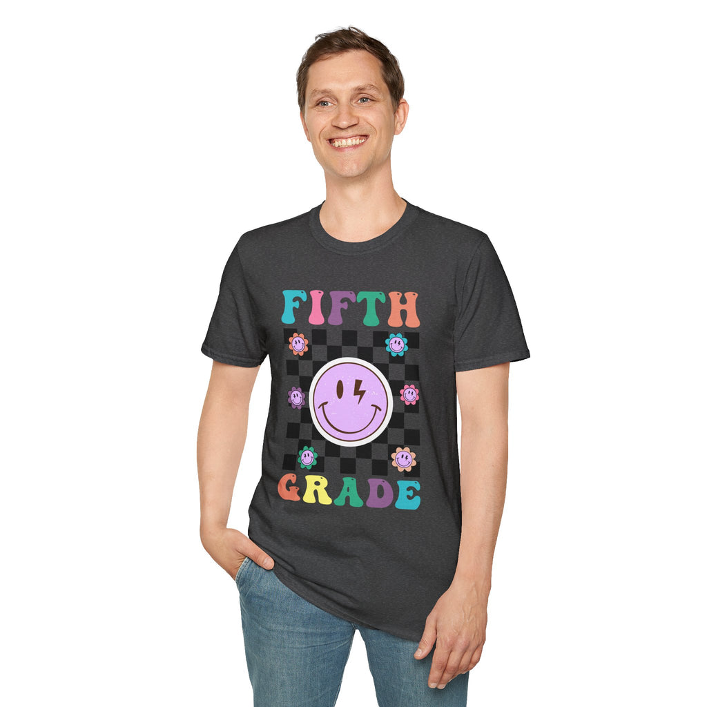 Fifth Grade Retro Smiley- Adult size