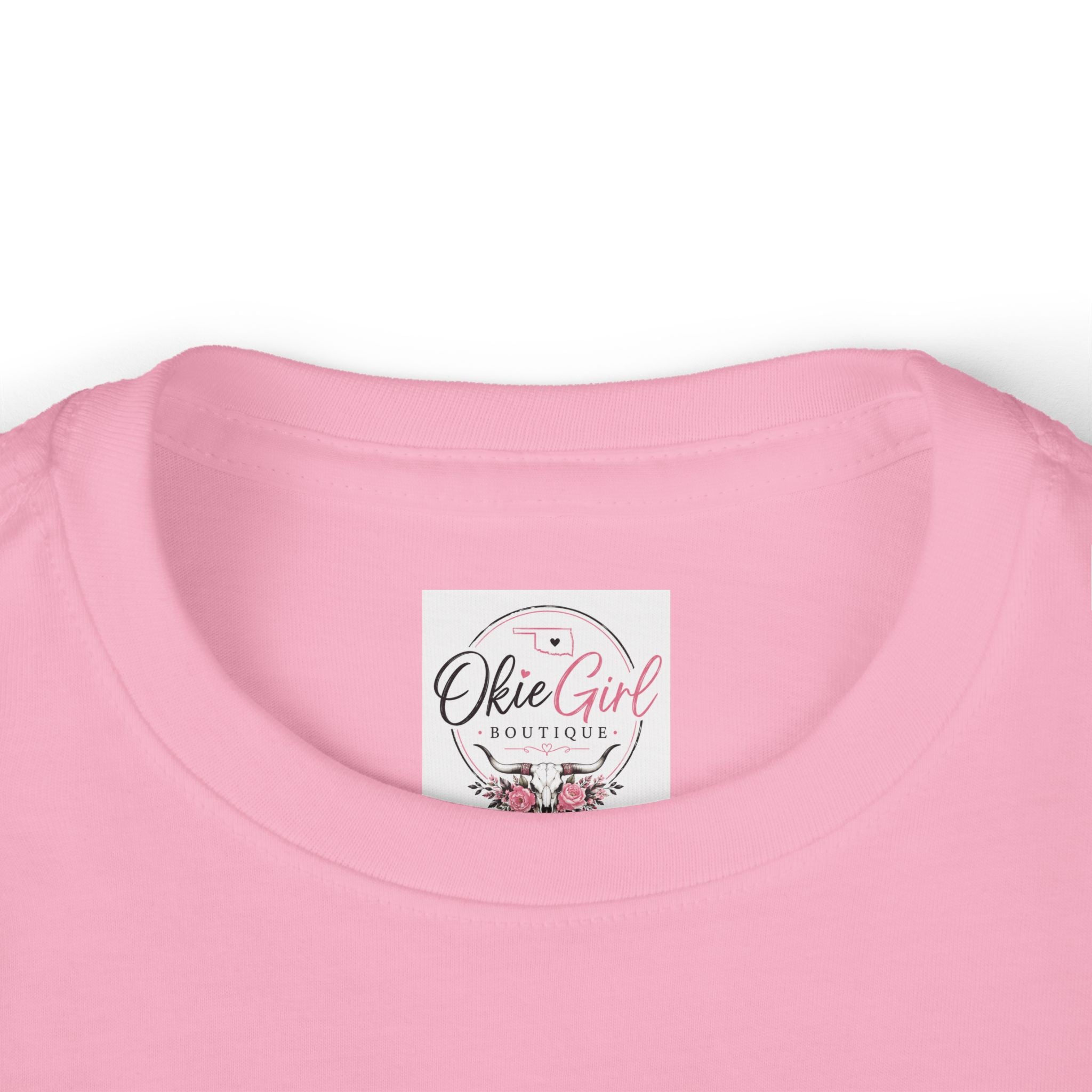 Love Cow Toddler Long Sleeve Tee — Cute Farm Animal Heart Design