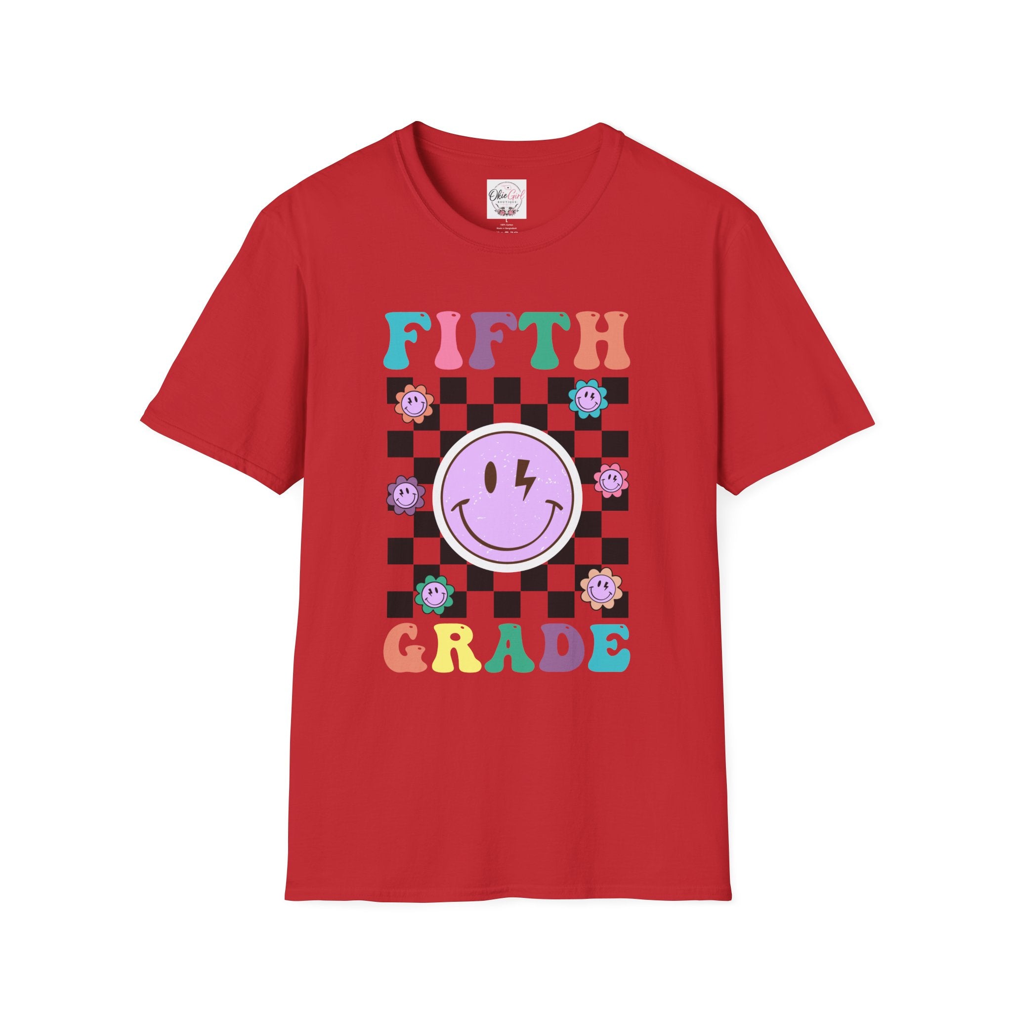 Fifth Grade Retro Smiley- Adult size