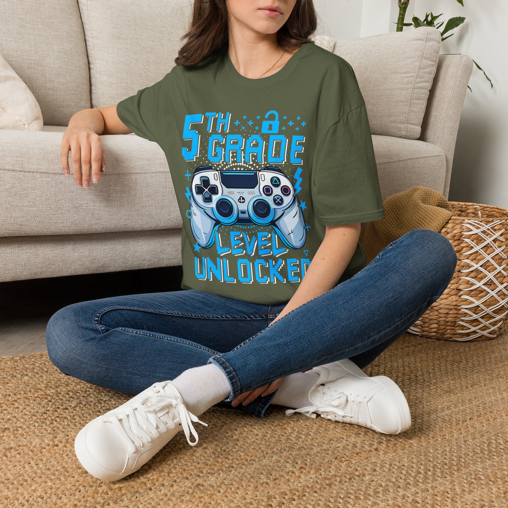 5th Grade Level Unlocked T-Shirt — Adult size