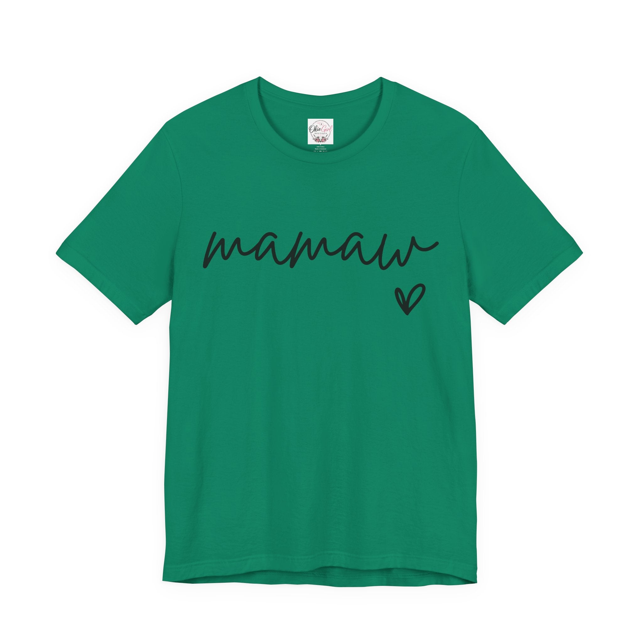 Mamaw Script Heart T-Shirt