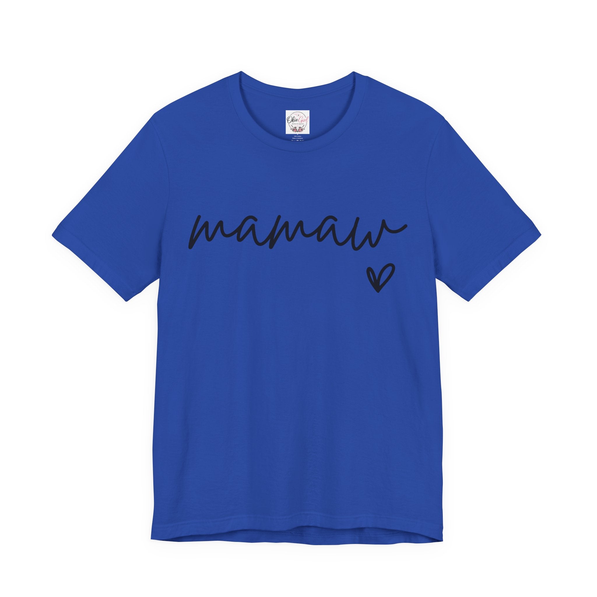 Mamaw Script Heart T-Shirt