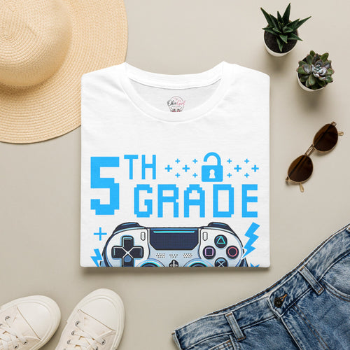 5th Grade Level Unlocked T-Shirt — Adult size