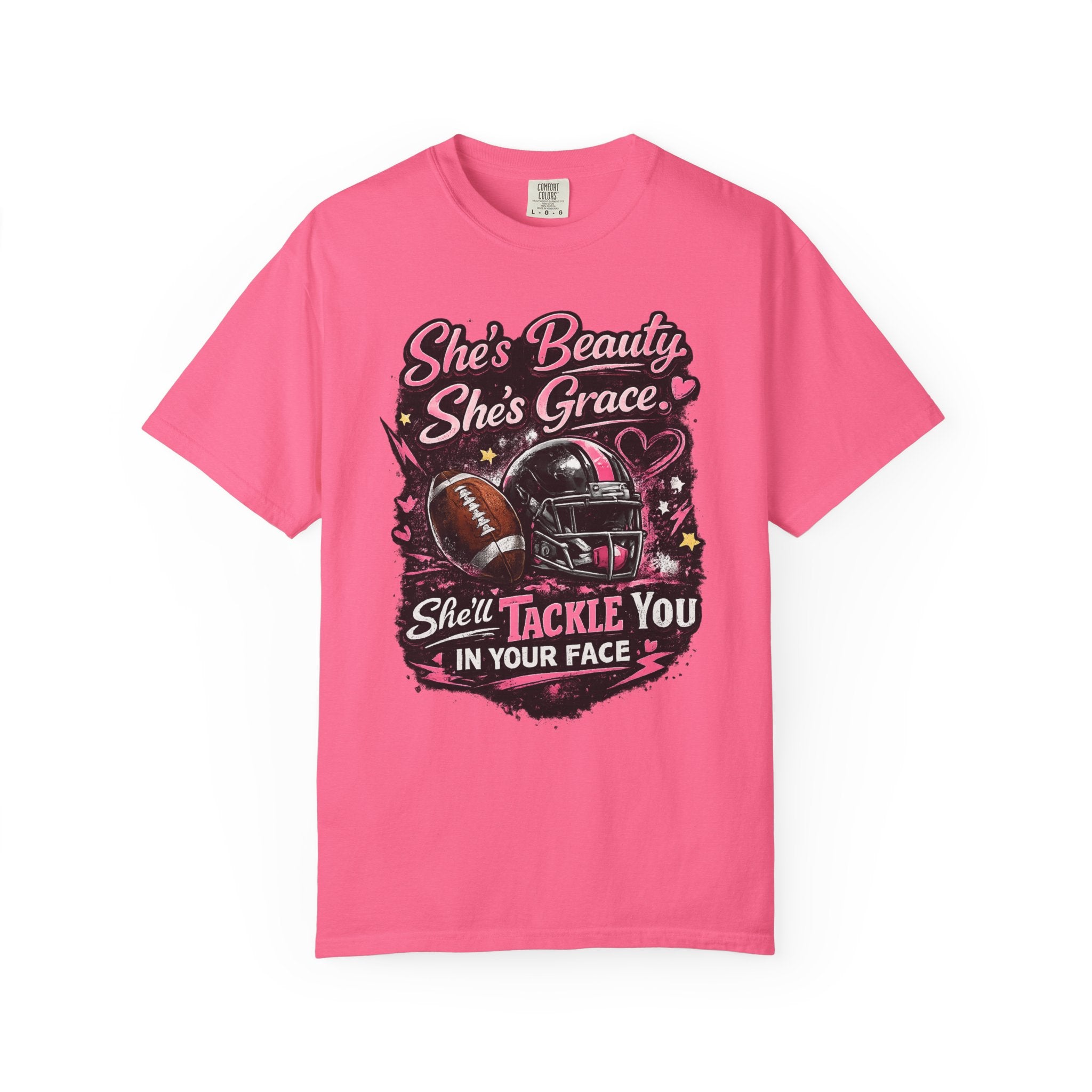 She's Beauty She's Grace Football Tee