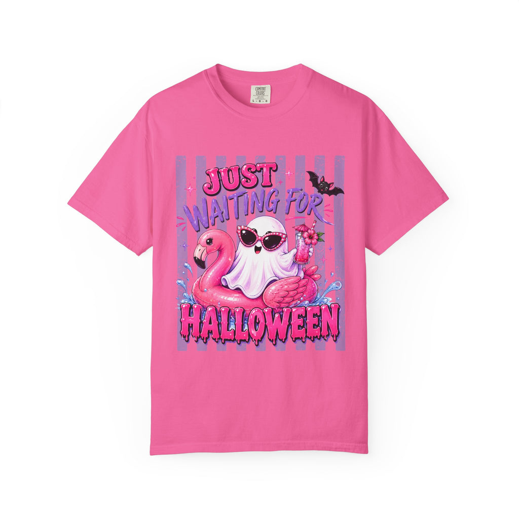 "Just Waiting for Halloween" Cute Flamingo Tee