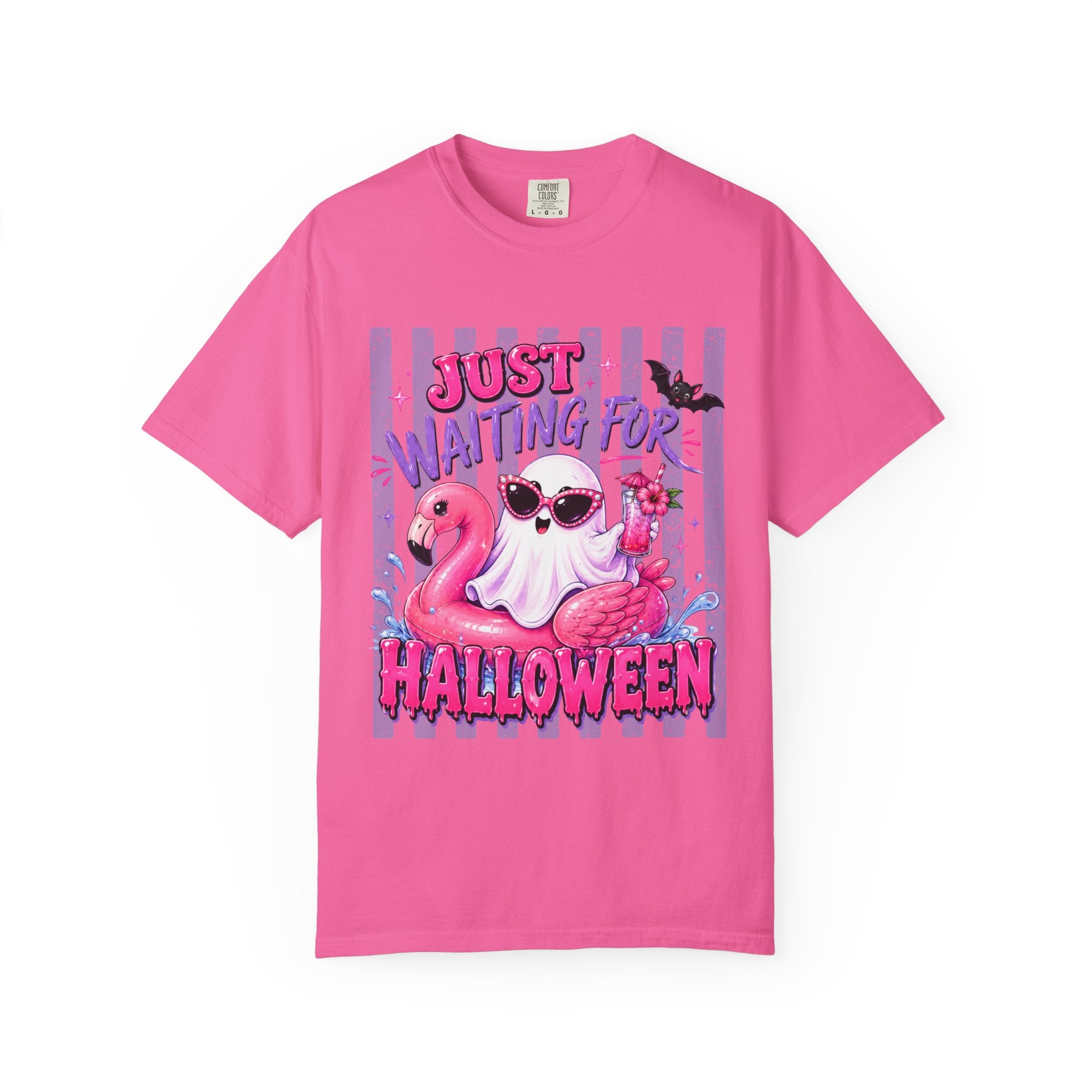 "Just Waiting for Halloween" Cute Flamingo Tee