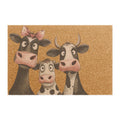 Doormat — Charming Cow Family Coir Welcome Mat