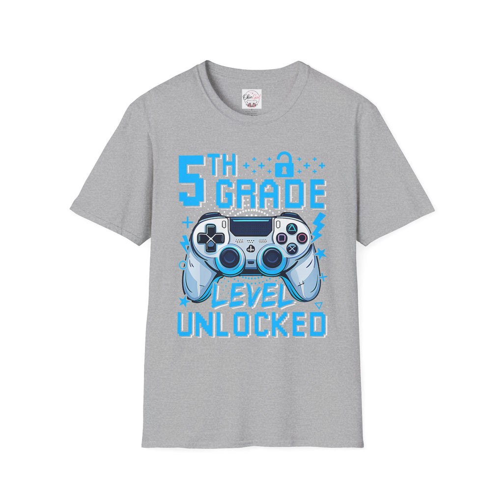 5th Grade Level Unlocked T-Shirt — Adult size