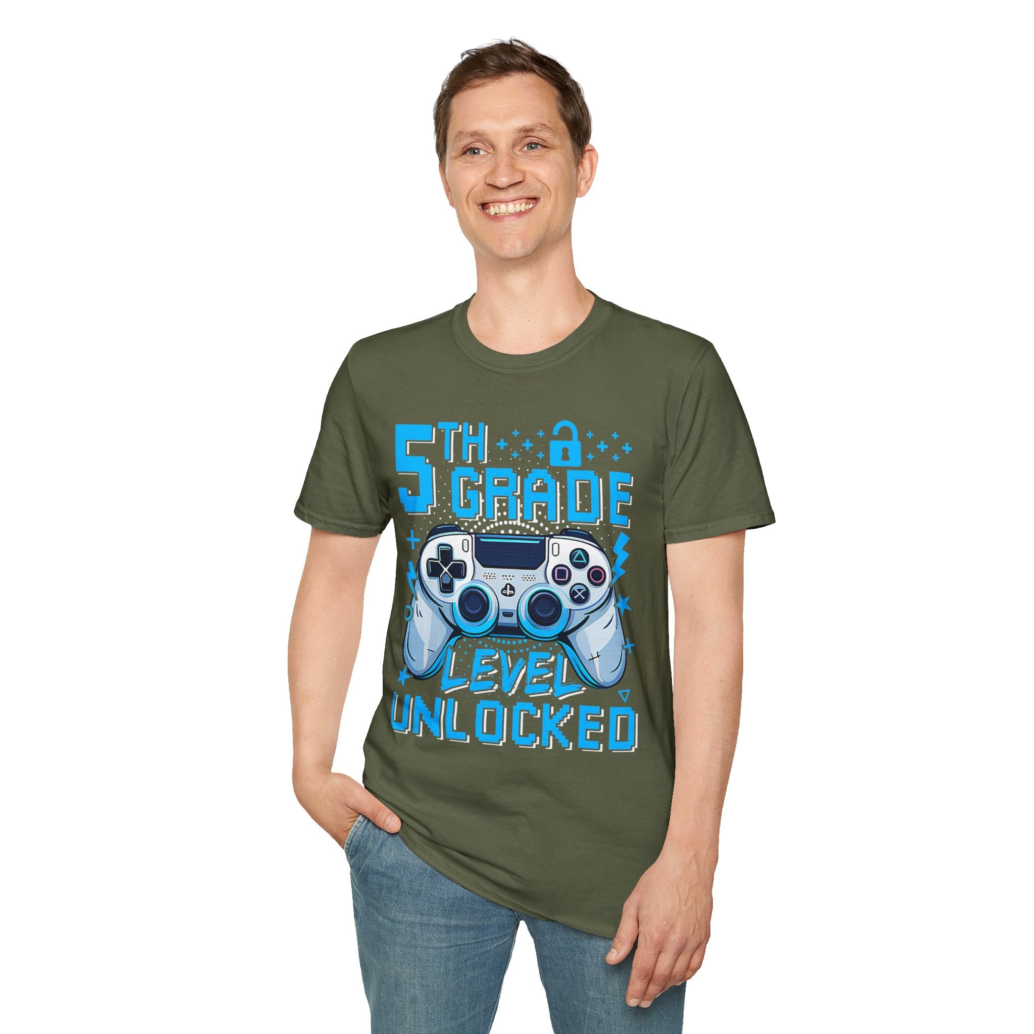5th Grade Level Unlocked T-Shirt — Adult size