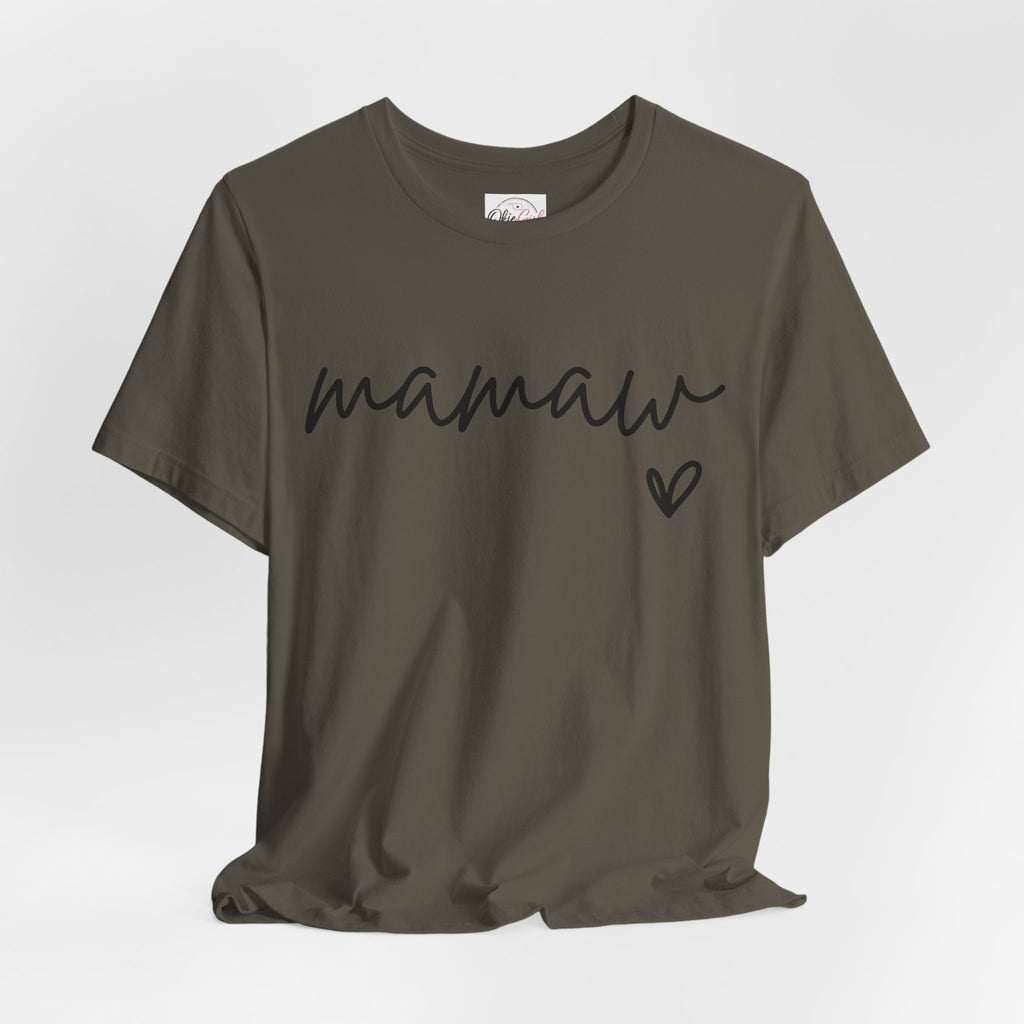 Mamaw Script Heart T-Shirt