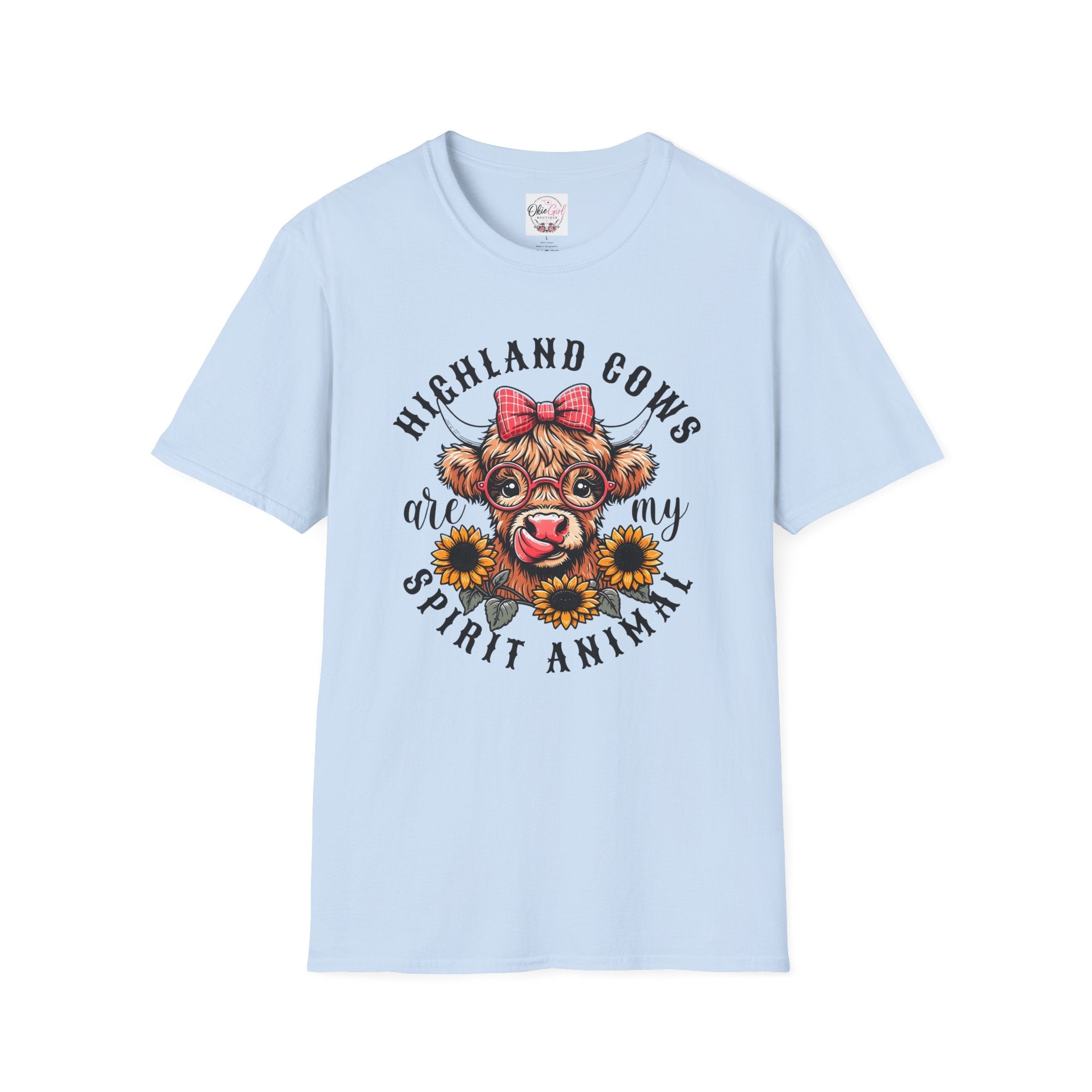 Highland Cows Are My Spirit Animal T-Shirt — Cute Scottish Cow Graphic Tee