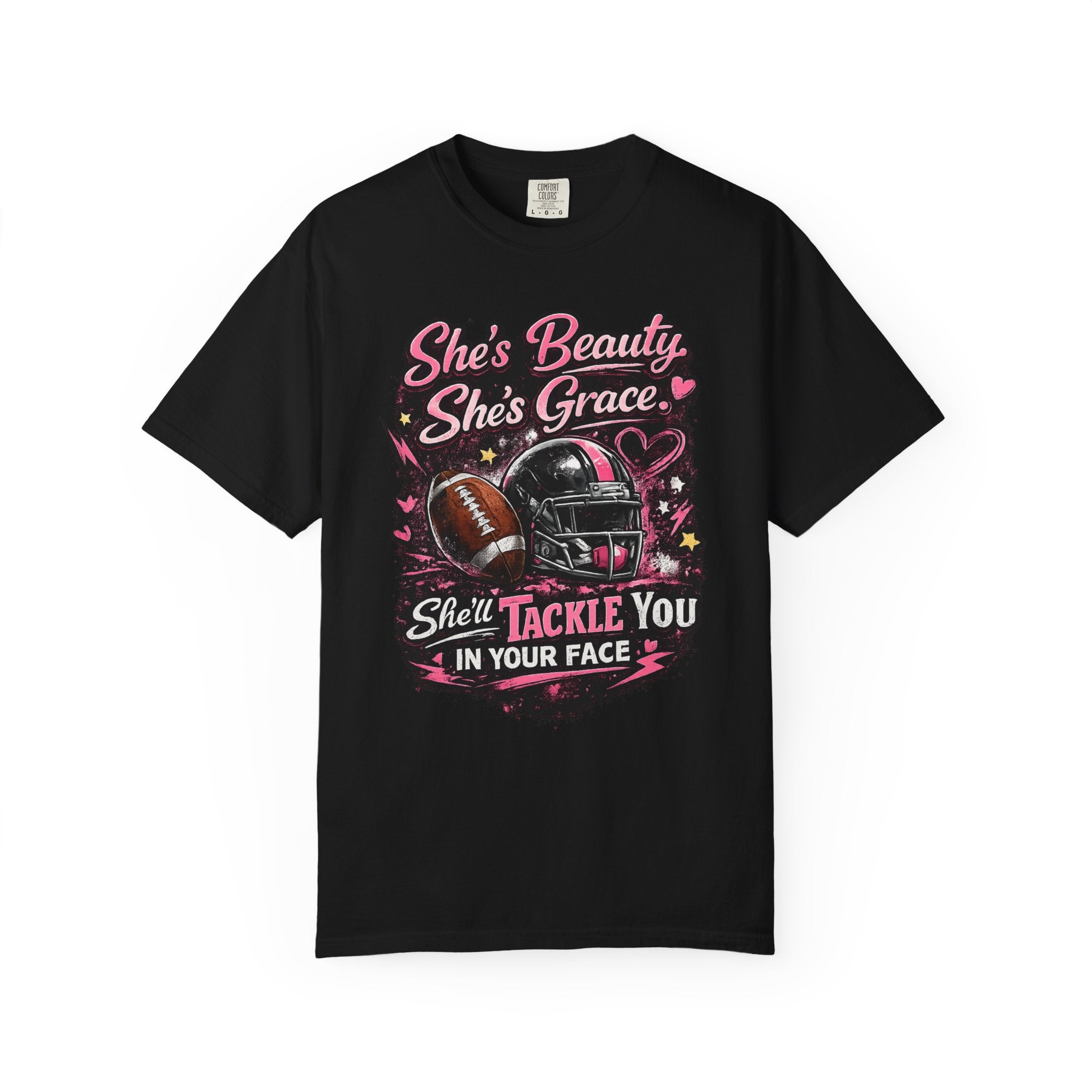 She's Beauty She's Grace Football Tee