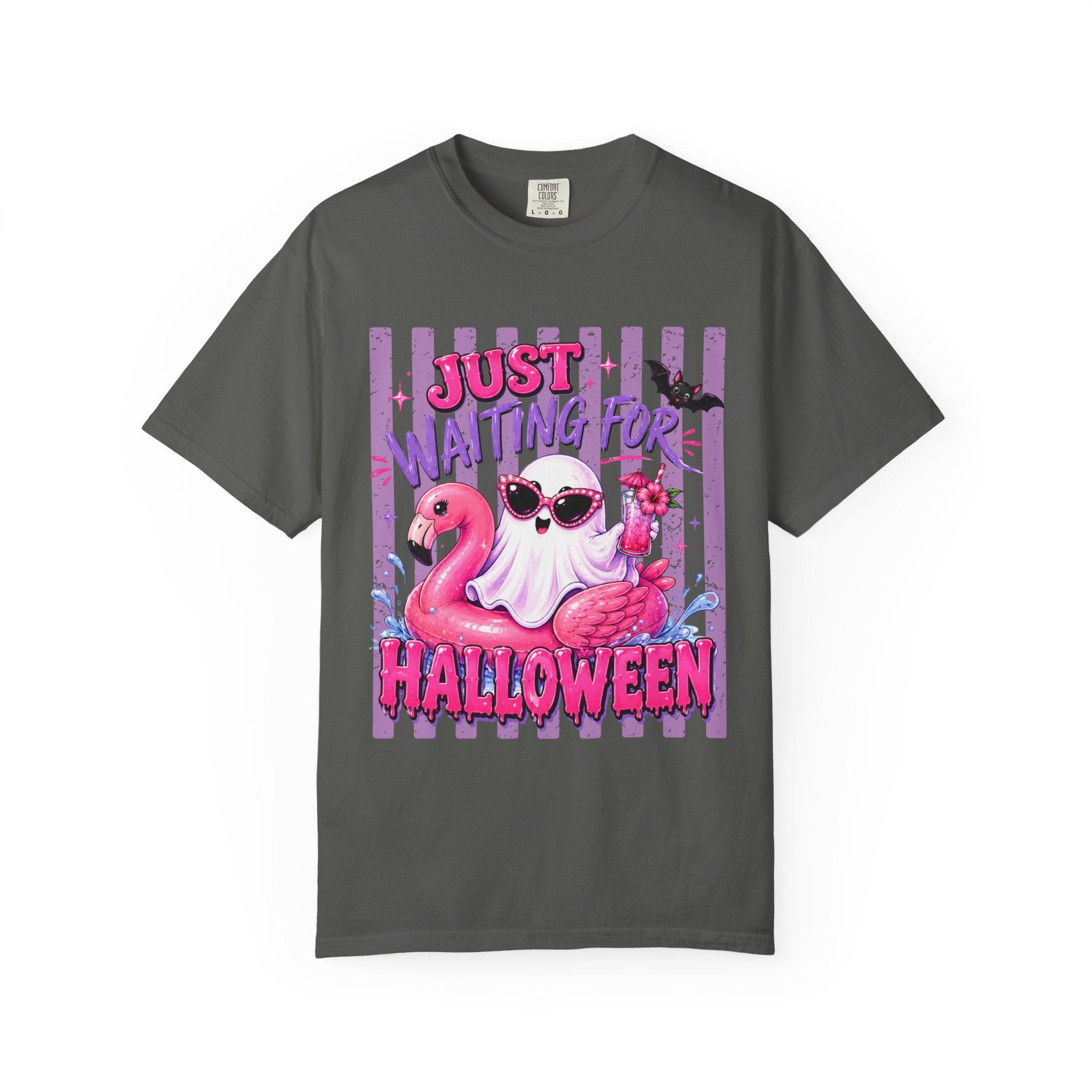 "Just Waiting for Halloween" Cute Flamingo Tee