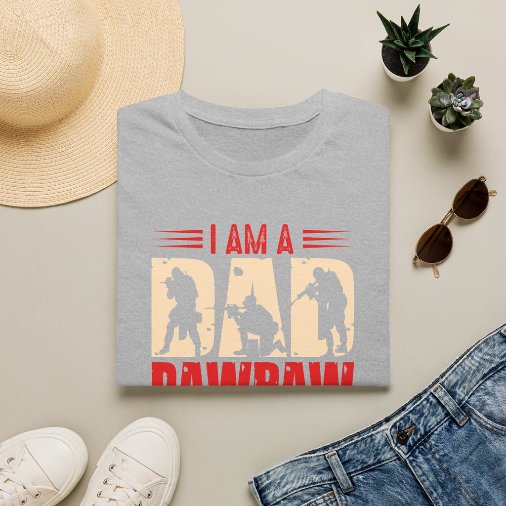 Veteran Dad/Pawpaw T-Shirt — "I Am A Dad Pawpaw and a Veteran" Patriotic Military Gift