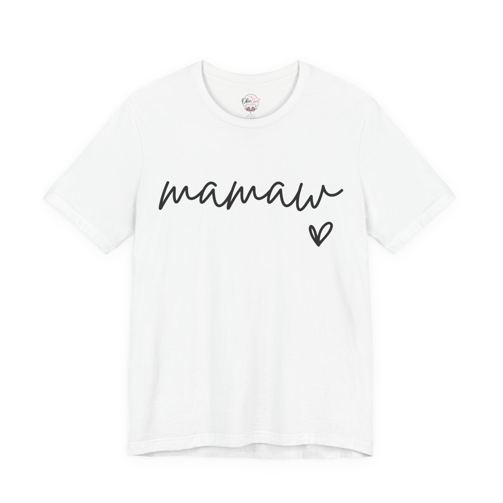 Mamaw Script Heart T-Shirt