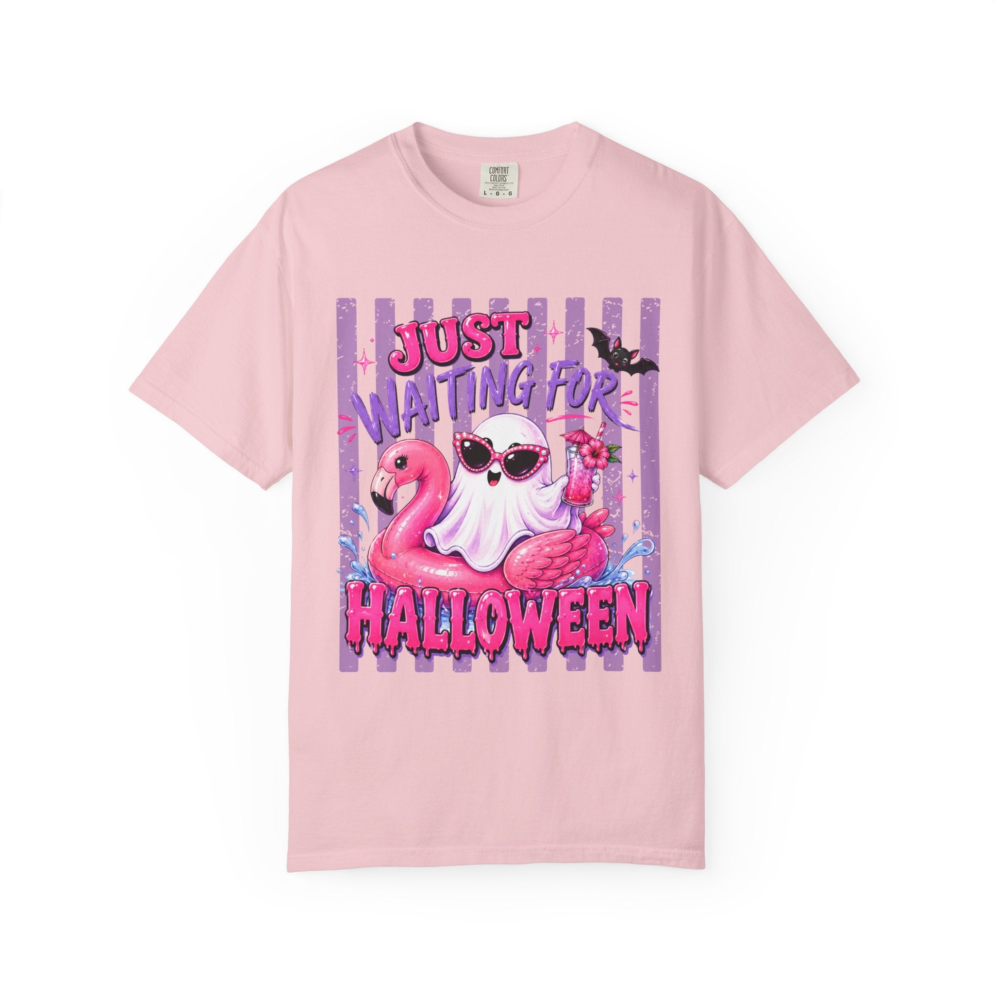 "Just Waiting for Halloween" Cute Flamingo Tee